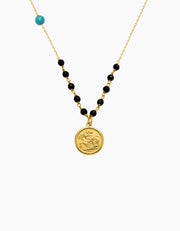 Imperial Onyx Coin Necklace Zj
