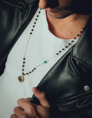 Imperial Onyx Coin Necklace Zj