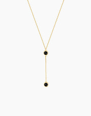 Noir Drop Lariat Necklace Zj