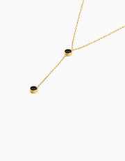 Noir Drop Lariat Necklace Zj
