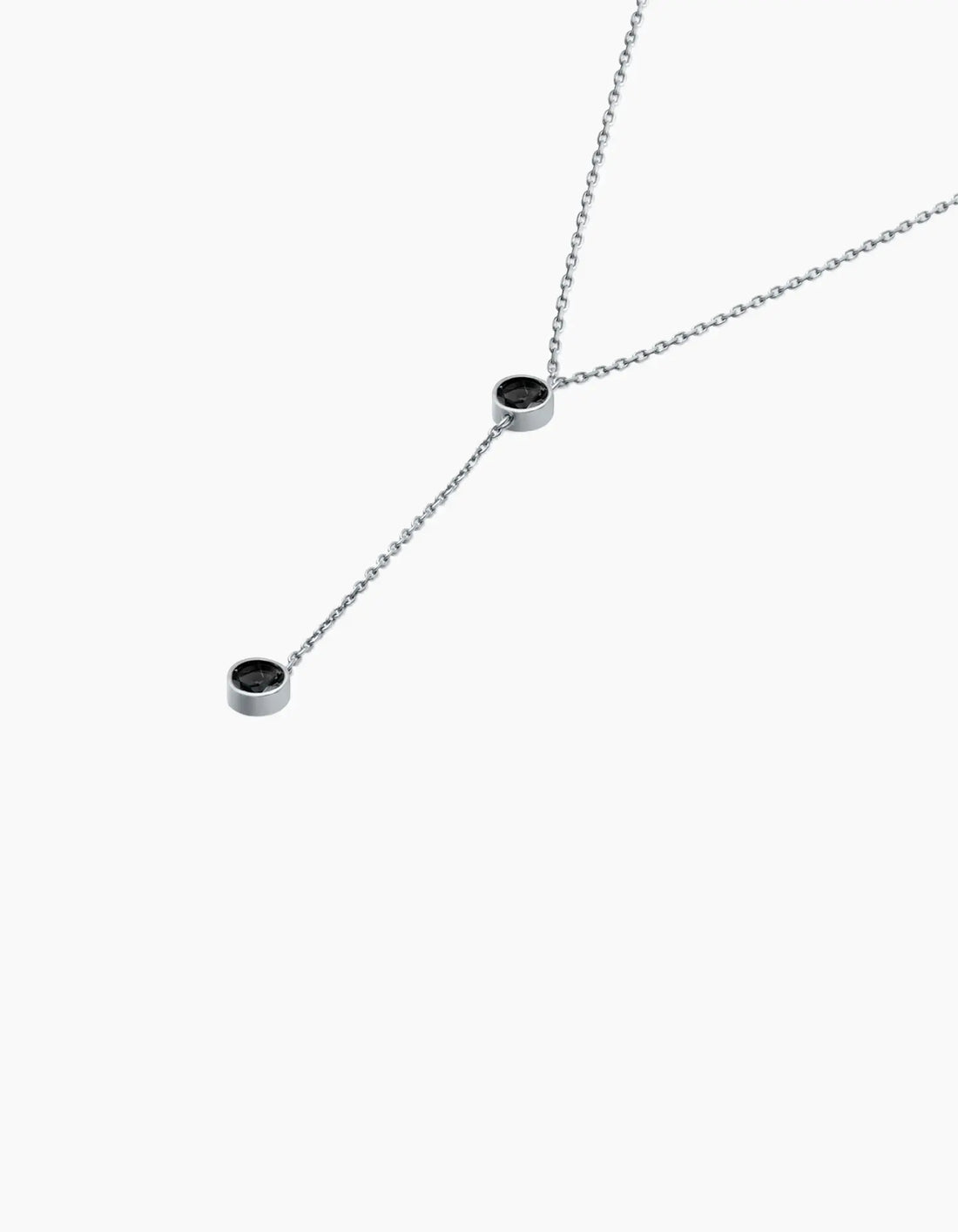 Halo Black Lariat Necklace