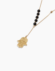 Kaf Onyx Lariat Necklace Zj