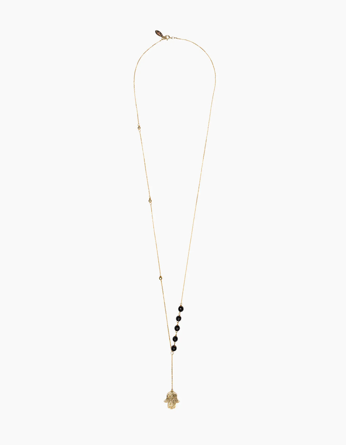 Kaf Onyx Lariat Necklace