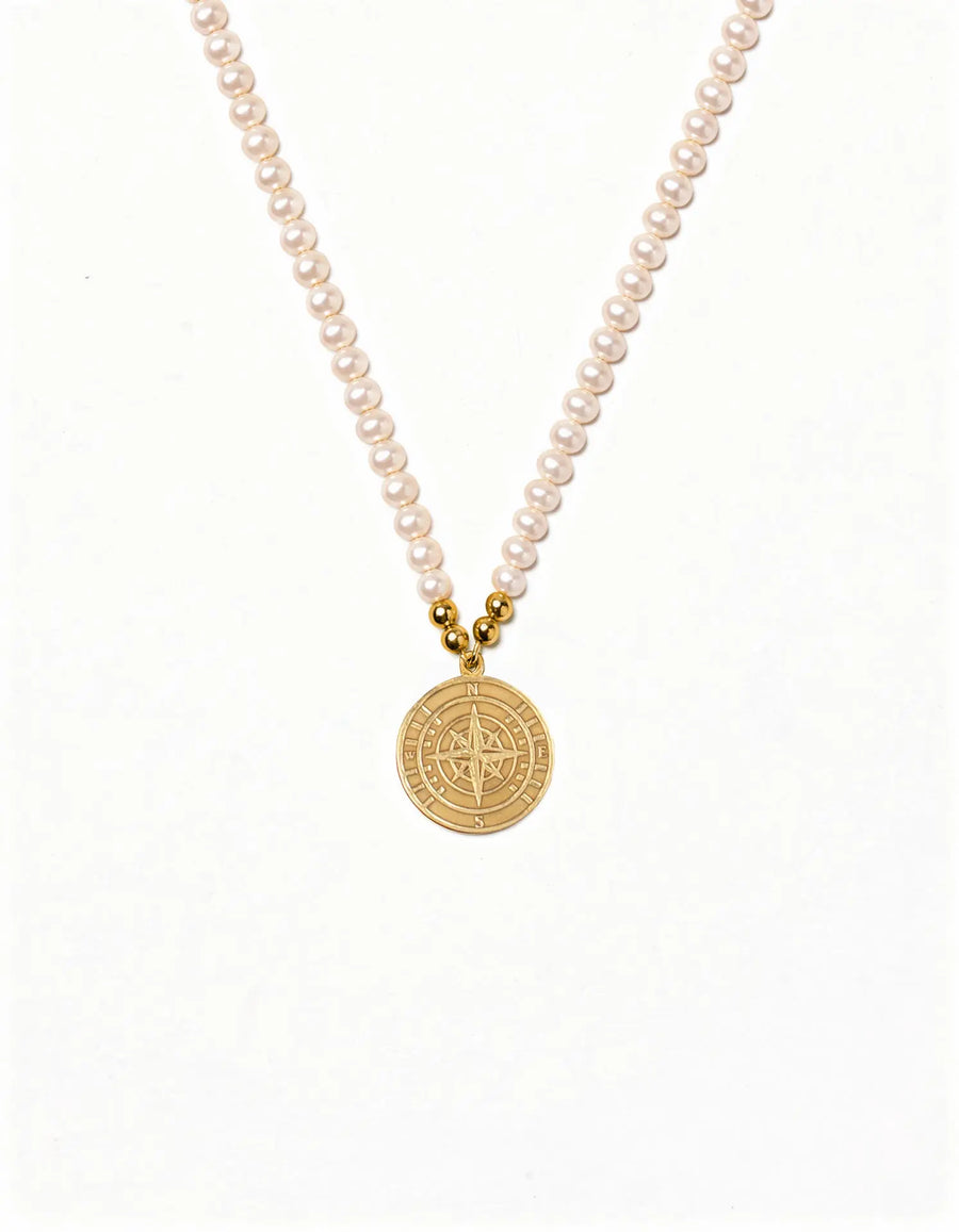 Pearl Compass Necklace
