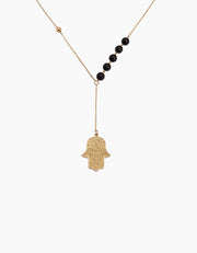 Kaf Onyx Lariat Necklace Zj