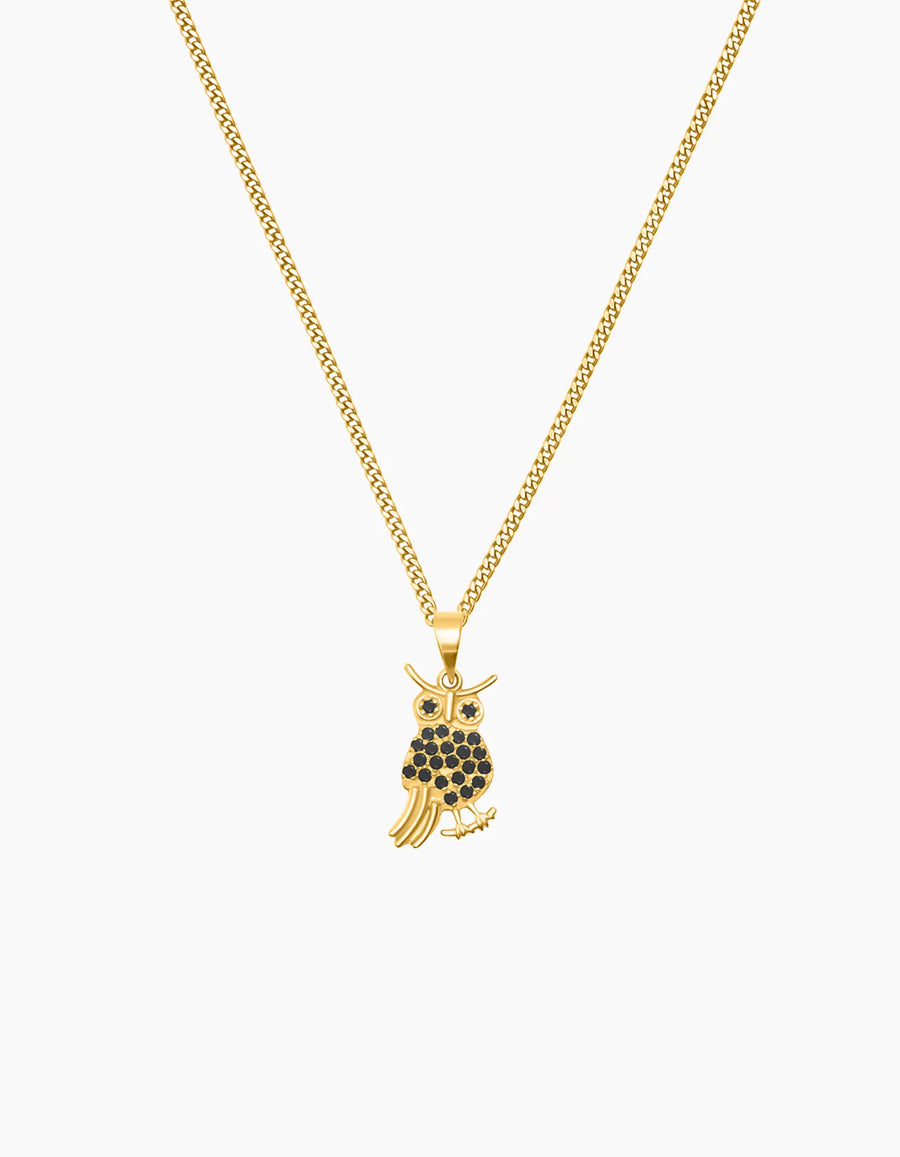 Athena Owl Necklace GOLD PLATED